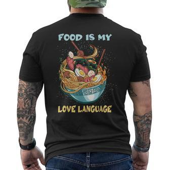 Chef Cooking Food Is My Love Language Men's T-shirt Back Print - Monsterry DE