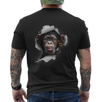 Chimp Monkey Lover Chimpanzee Monkey Men's T-shirt Back Print - Seseable