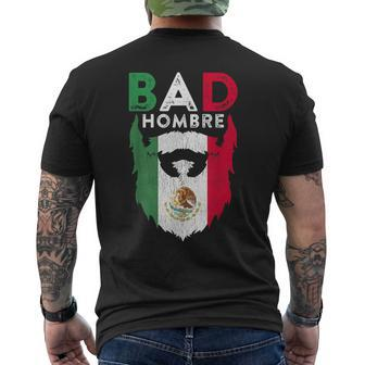 Cinco De Mayo Meme Mexican Flag Beard Bad Hombre Men's T-shirt Back Print - Monsterry
