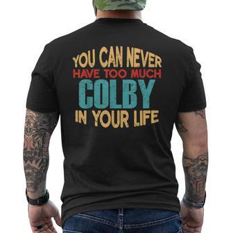 Colby Personalized First Name Joke Item Men's T-shirt Back Print - Seseable