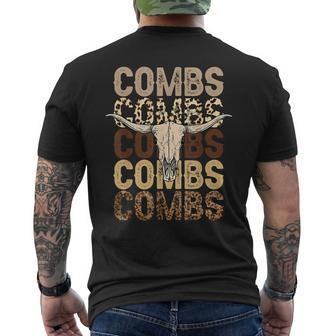 Combs Country Music Western Cow Skull Cowboy Men's T-shirt Back Print | Mazezy UK