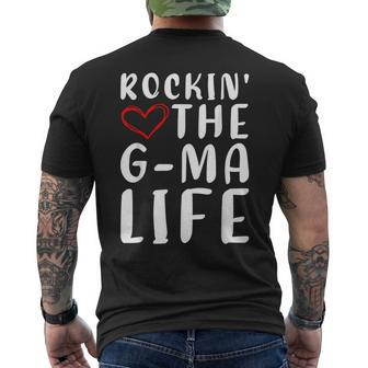 Cool Gma Rockin' The G-Ma Life Men's T-shirt Back Print - Seseable