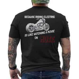 Cool Motorcycle Chopper Bike For Gas Power Enthusiast Men's T-shirt Back Print - Monsterry DE