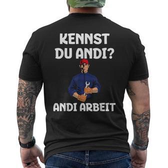 Craftsman Kennst Du Andi Andi Work T-Shirt mit Rückendruck - Seseable