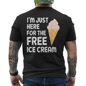 Cruise 2024 I'm Just Here For The Free Ice Cream Men's T-shirt Back Print - Seseable