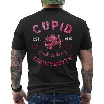 Cupid University Valentine's Day Happy Love V-Day Men's T-shirt Back Print - Monsterry DE
