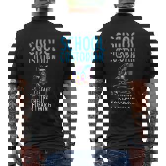 Custodian Janitor Janitorial Mens Back Print T-shirt - Thegiftio