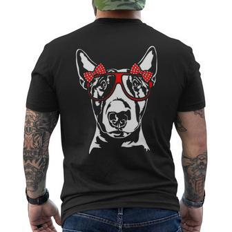 Cute Bull Terrier Girl Mom Dog Lover Men's T-shirt Back Print | Mazezy