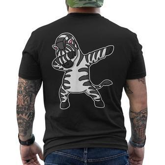 Dabbing Zebra Dab Dance Cool Africa Animal Men's T-shirt Back Print - Monsterry AU