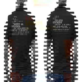 Dad Grandpa Great Grandpa For Fathers Day Men's T-shirt Back Print - Thegiftio