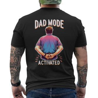 Dad Mode Activated Quote Best Dad Ever Father's Day Men's T-shirt Back Print - Seseable