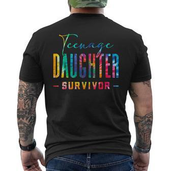 Dad Nage Daughter Survivor Tie Dye Fathers Day Mens Men's T-shirt Back Print - Thegiftio UK