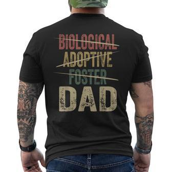 Dad Quote Not Biological Adoptive Foster Dad Men's T-shirt Back Print - Monsterry