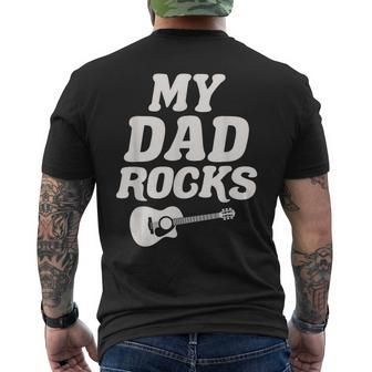 My Dad Rocks Guitar Rock And Roll Father's Day Men's T-shirt Back Print - Monsterry CA