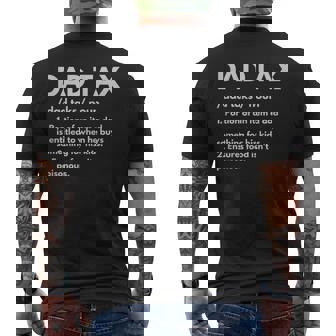 Dad Tax Joke Dad Quote Father's Day Lover Men's T-shirt Back Print - Thegiftio UK