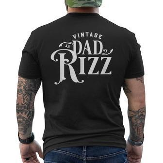 Dad Vintage Rizz For Fathers Day Men's T-shirt Back Print - Seseable