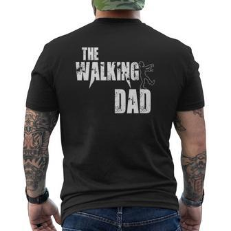Dad Walking Father Zombie Mens Back Print T-shirt | Mazezy