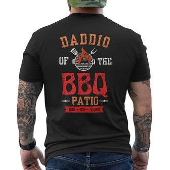 Daddio Of The Patio Fathers Day Bbq Grill Dad Men's T-shirt Back Print - Monsterry CA
