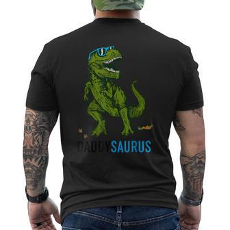 Daddy Dinosaur Daddysaurus Fathers Day Men's T-shirt Back Print - Monsterry CA