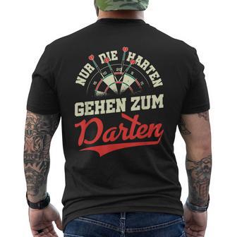 Dart Nur Die Harten Gehen Zum Darten T-Shirt mit Rückendruck - Seseable