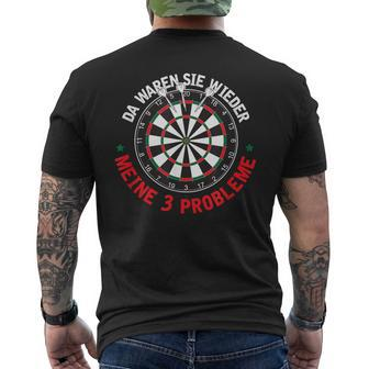 Dartboard Dart T-Shirt mit Rückendruck - Seseable
