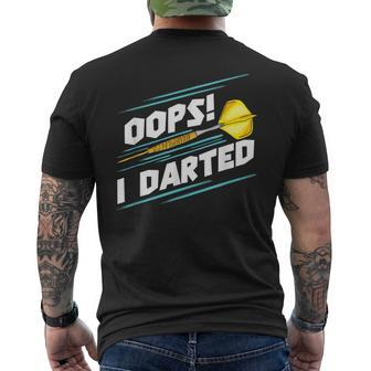 Darts Oops I Darted Dart Player Team League Men's T-shirt Back Print - Thegiftio UK