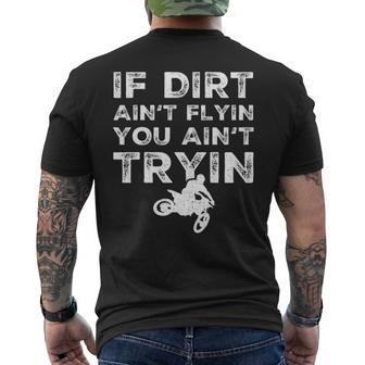Dirt Bike Riding Mx Motocross Rider Supercross Men's T-shirt Back Print | Mazezy