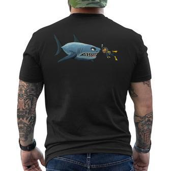 Diving Scuba Diving Deep Sea Diver Shark Novelty Men's T-shirt Back Print - Thegiftio UK