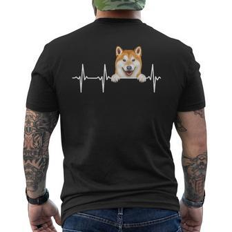 Dog Heartbeat For Shiba Inu Lovers Men's T-shirt Back Print - Thegiftio UK