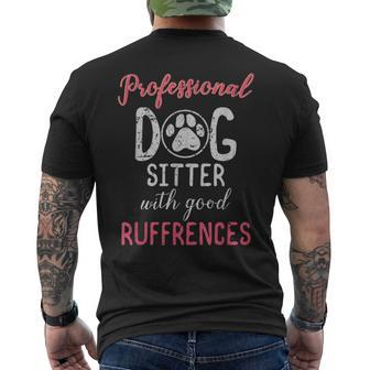 Dog Sitter T Professional Dog Sitter Men's T-shirt Back Print - Monsterry