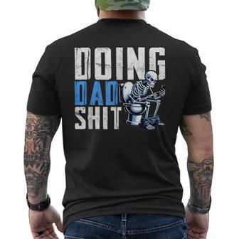 Doing Dad Shit From Children Skeleton Dad Men's T-shirt Back Print - Monsterry