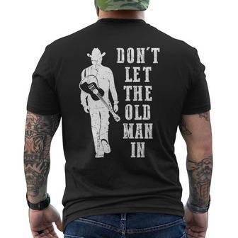 Don't Let The Old Man In Vintage Guitar Player Walk In Men's T-shirt Back Print | Seseable UK
