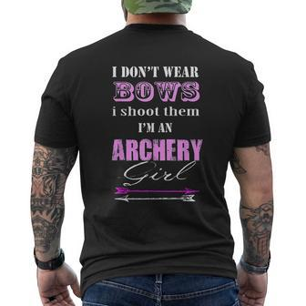 I Dont Wear Bows I Shoot Them Archery Mens Back Print T-shirt - Thegiftio UK