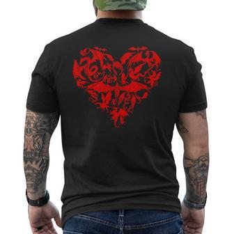 Dragon Heart Valentine Day Animals Dragon Lover Men's T-shirt Back Print - Monsterry CA