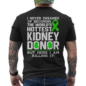 I Never Dreamed Kidney Donor Kidney Donation Awareness Mens Back Print T-shirt - Thegiftio UK