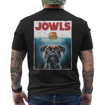 Drooling Boxer Jowls Fawn Dog Mom Dog Dad Burger Men's T-shirt Back Print | Seseable CA