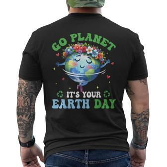 Earth Day Ballet Dancer Go Planet Its Your Earth Day Men's T-shirt Back Print | Mazezy DE
