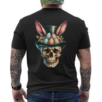 Easter Bunny Skull Egg Hunt Easter Day Men's T-shirt Back Print - Monsterry DE