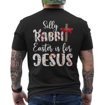 Easter Silly Rabbit Easter Is For Jesus Cross Easter Men's T-shirt Back Print - Monsterry UK