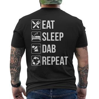Eat Sleep Dab Repeat Men's T-shirt Back Print - Monsterry CA