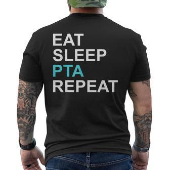 Eat Sleep Pta Repeat Quote For Moms And Dads Men's T-shirt Back Print - Monsterry DE