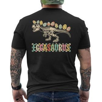 Eggasaurus Easter T Rex Dinosaur Egg Hunt 2024 Graphic Men's T-shirt Back Print | Mazezy UK