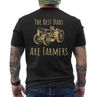 Farming The Best Dads Are Farmers Tractor Men's T-shirt Back Print | Mazezy