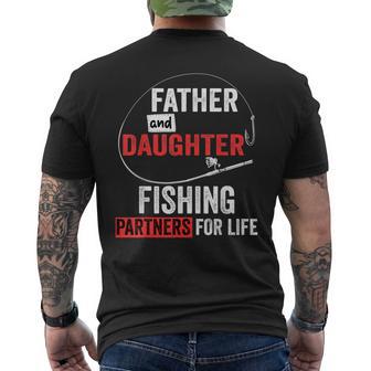 Father And Daughter Fishing Partners For Father's Day Men's T-shirt Back Print - Monsterry