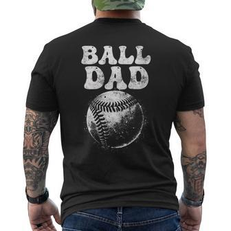 Fathers Day Baseball For Dad Men's T-shirt Back Print - Seseable