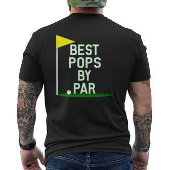 Father's Day Best Pops By Par Golf Mens Back Print T-shirt | Mazezy