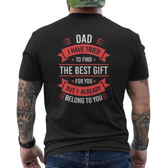 Father's Day Dad From Daughter Son Wife For Dad Retro Mens Back Print T-shirt | Mazezy