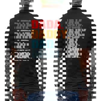 Fathers Day Dada Daddy Dad Bruh Fathers Day Men's T-shirt Back Print | Mazezy