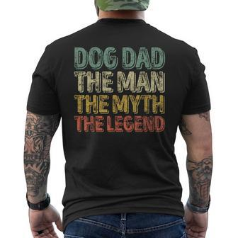 Father's Day Dog Dad The Man The Myth The Legend Men's T-shirt Back Print - Monsterry DE