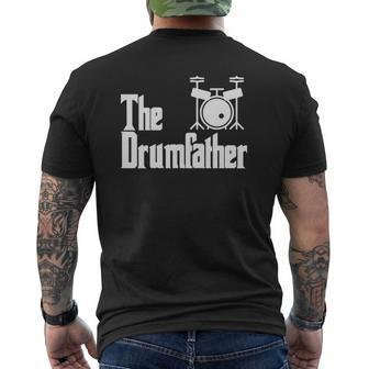 Father's Day The Drum-Father Drummer Musician Dad Mens Back Print T-shirt | Mazezy